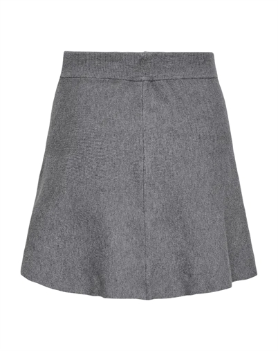 Only - Cosmia Short Skater Nederdel - Medium Grey Melange 